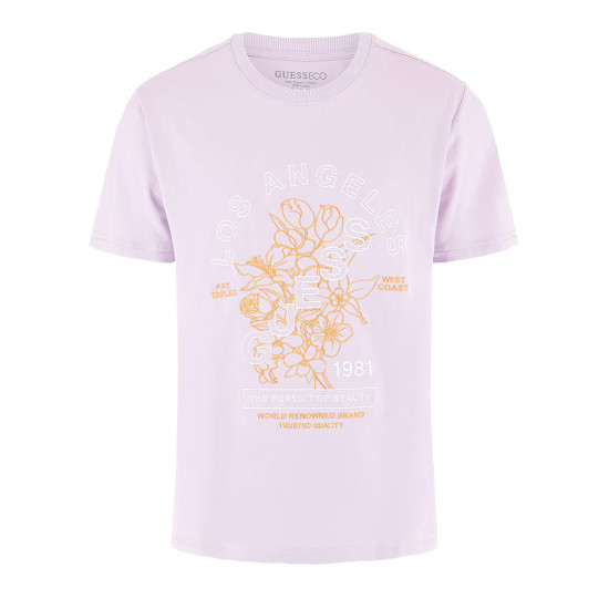 Guess Ανδρική κοντομάνικη μπλούζα Flower Embro Tee